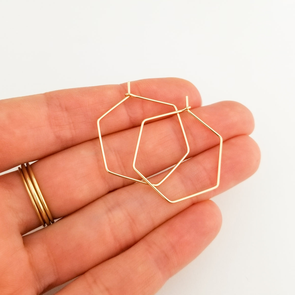 Shape it Off 14KT Geometric Hoop Earrings · Madison + Mallory